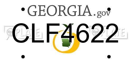 CLF4622 Georgia License Plate