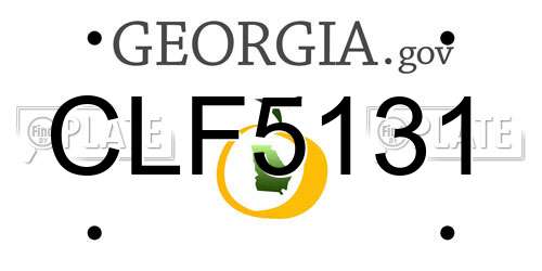 CLF5131 Georgia License Plate