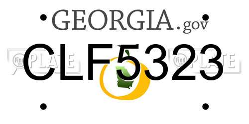 CLF5323 Georgia License Plate