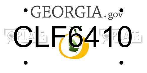 CLF6410 Georgia License Plate