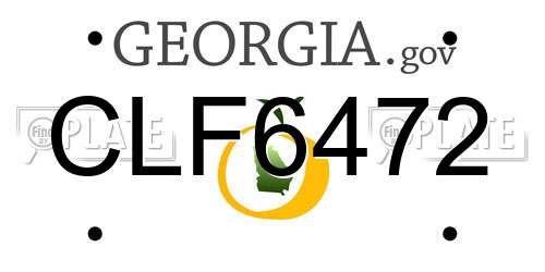CLF6472 Georgia License Plate