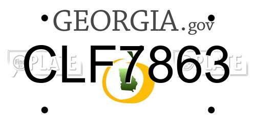 CLF7863 Georgia License Plate