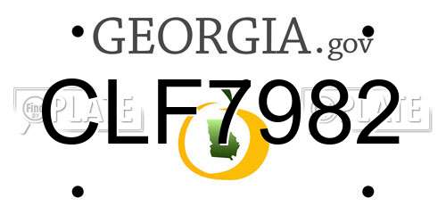 CLF7982 Georgia License Plate