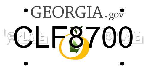 CLF8700 Georgia License Plate