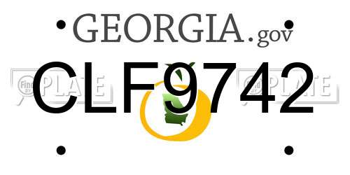 CLF9742 Georgia License Plate