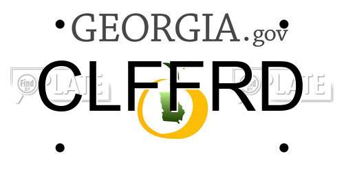 CLFFRD license plate in GA state