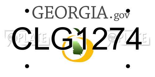 CLG1274 Georgia License Plate