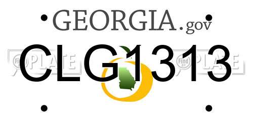 CLG1313 Georgia License Plate