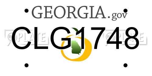 CLG1748 Georgia License Plate