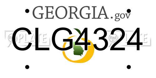 CLG4324 Georgia License Plate