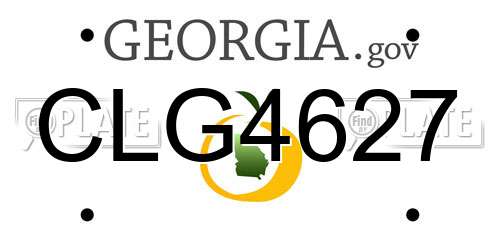 CLG4627 Georgia License Plate