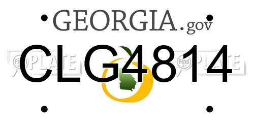 CLG4814 Georgia License Plate