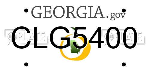 CLG5400 Georgia License Plate