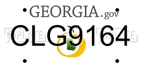 CLG9164 Georgia License Plate