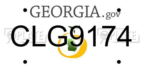 CLG9174 Georgia License Plate