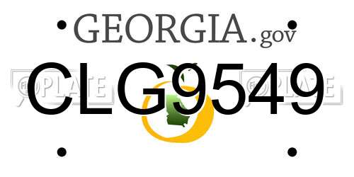 CLG9549 Georgia License Plate