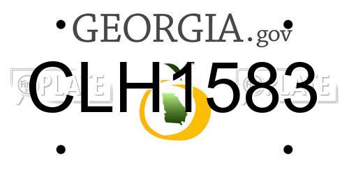 CLH1583 Georgia License Plate