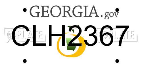 CLH2367 Georgia License Plate