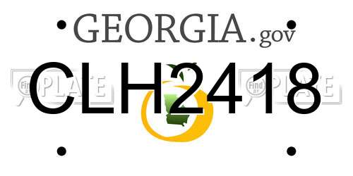 CLH2418 Georgia License Plate