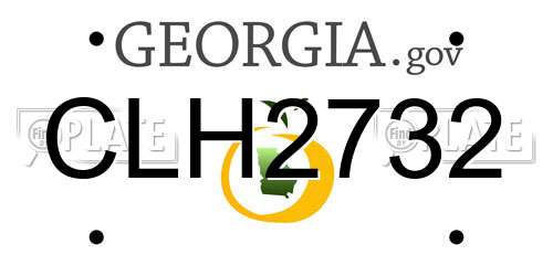 CLH2732 Georgia License Plate