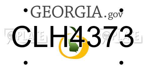 CLH4373 Georgia License Plate