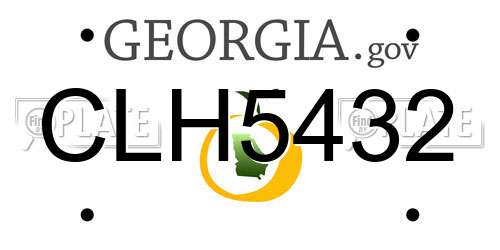 CLH5432 Georgia License Plate