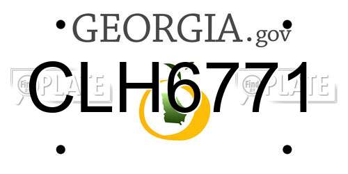 CLH6771 Georgia License Plate