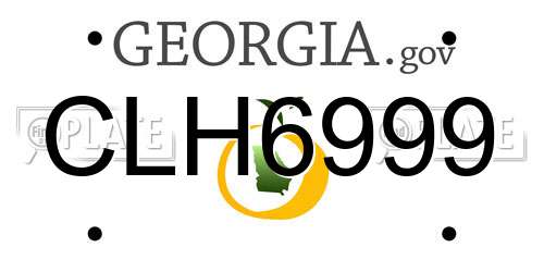 CLH6999 Georgia License Plate