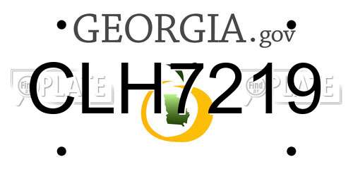 CLH7219 Georgia License Plate