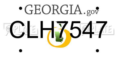 CLH7547 Georgia License Plate