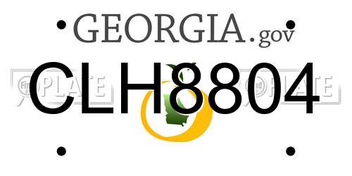 CLH8804 Georgia License Plate