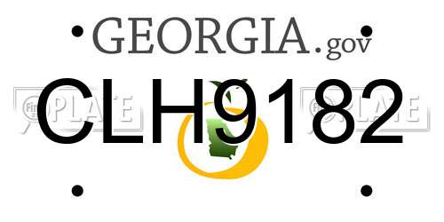 CLH9182 Georgia License Plate