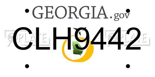 CLH9442 Georgia License Plate