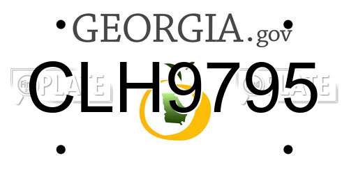 CLH9795 Georgia License Plate