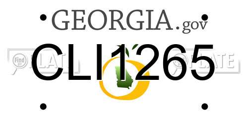 CLI1265 Georgia License Plate