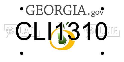 CLI1310 Georgia License Plate