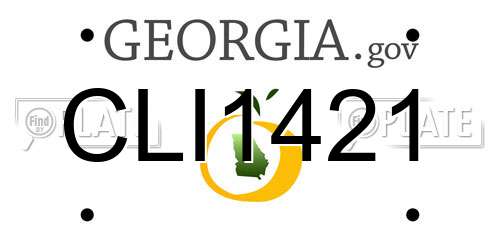 CLI1421 Georgia License Plate