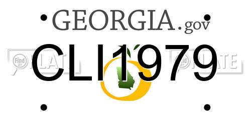 CLI1979 Georgia License Plate