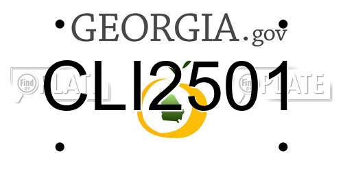 CLI2501 Georgia License Plate