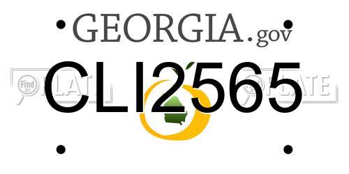 CLI2565 Georgia License Plate