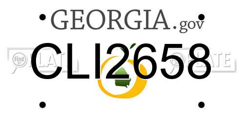 CLI2658 Georgia License Plate