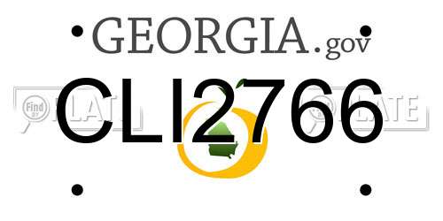CLI2766 Georgia License Plate