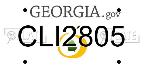 CLI2805 Georgia License Plate