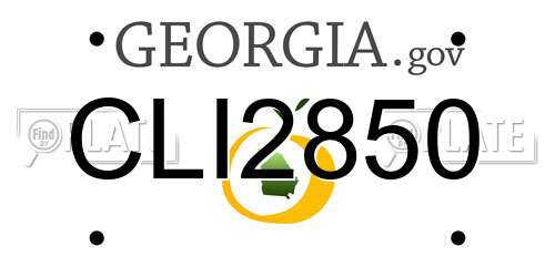 CLI2850 Georgia License Plate