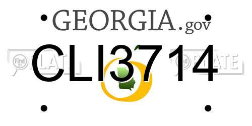 CLI3714 Georgia License Plate