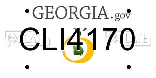 CLI4170 Georgia License Plate