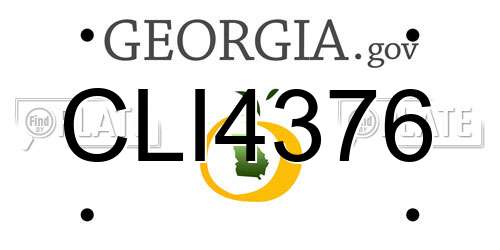 CLI4376 Georgia License Plate