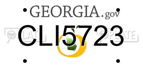 CLI5723 Georgia License Plate
