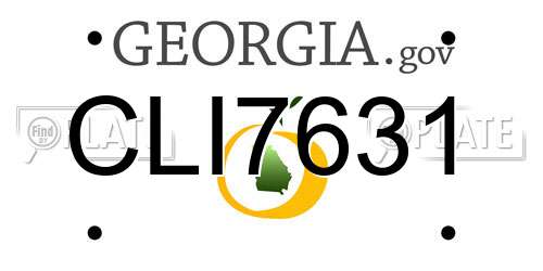 CLI7631 Georgia License Plate