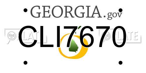 CLI7670 Georgia License Plate